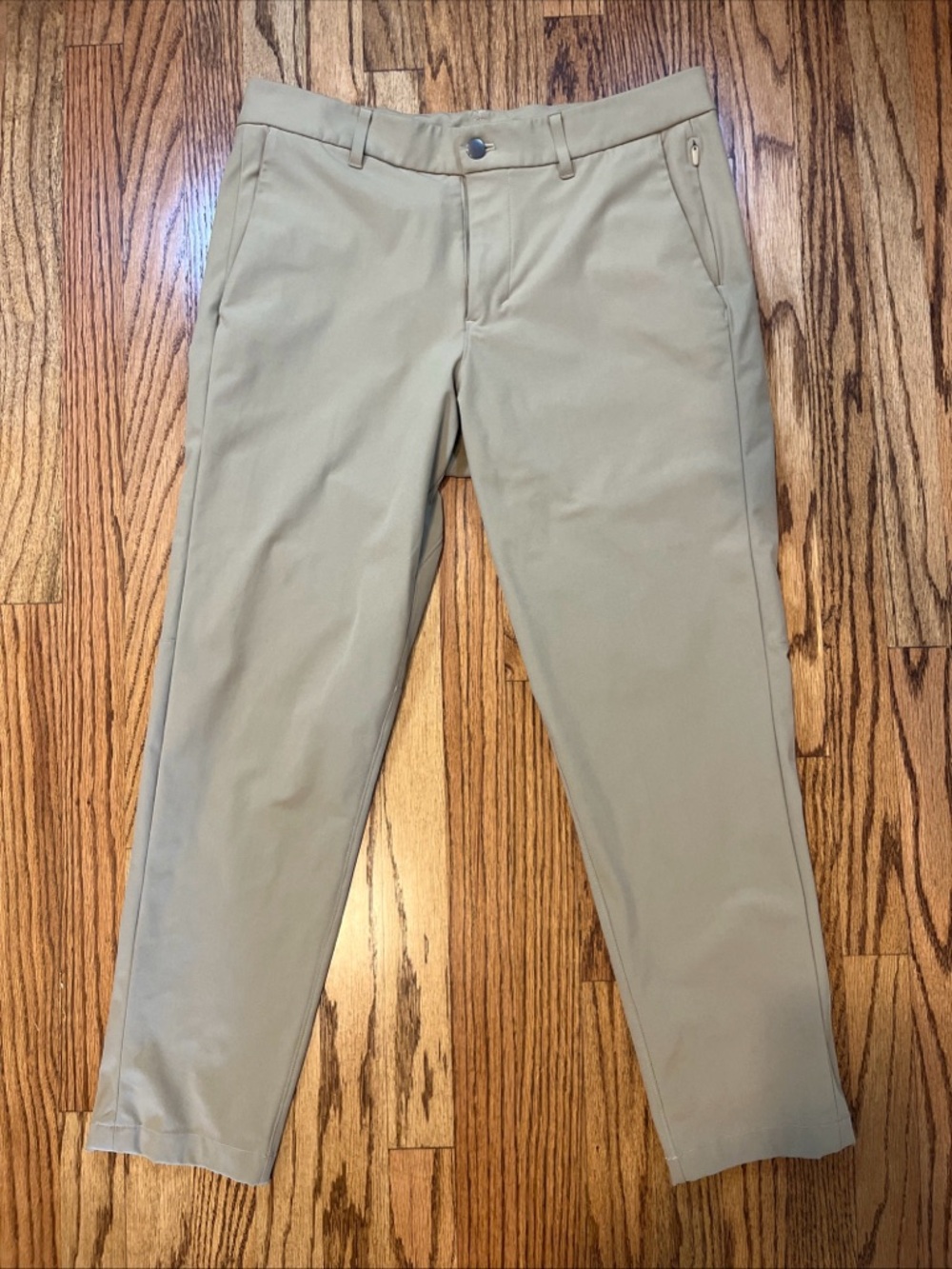 Lululemon Men's ABC Pant Warpstreme Slim Fit 33 X 27 Artifact Khaki Gorp Golf